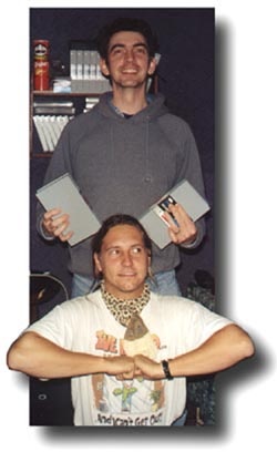 Danny and Gerry in our recording studio 1997